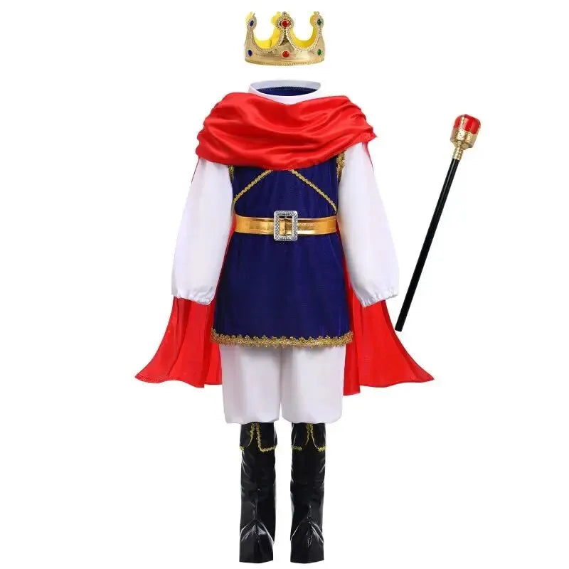 7 Pieces Boys Medieval Royal Prince Costume