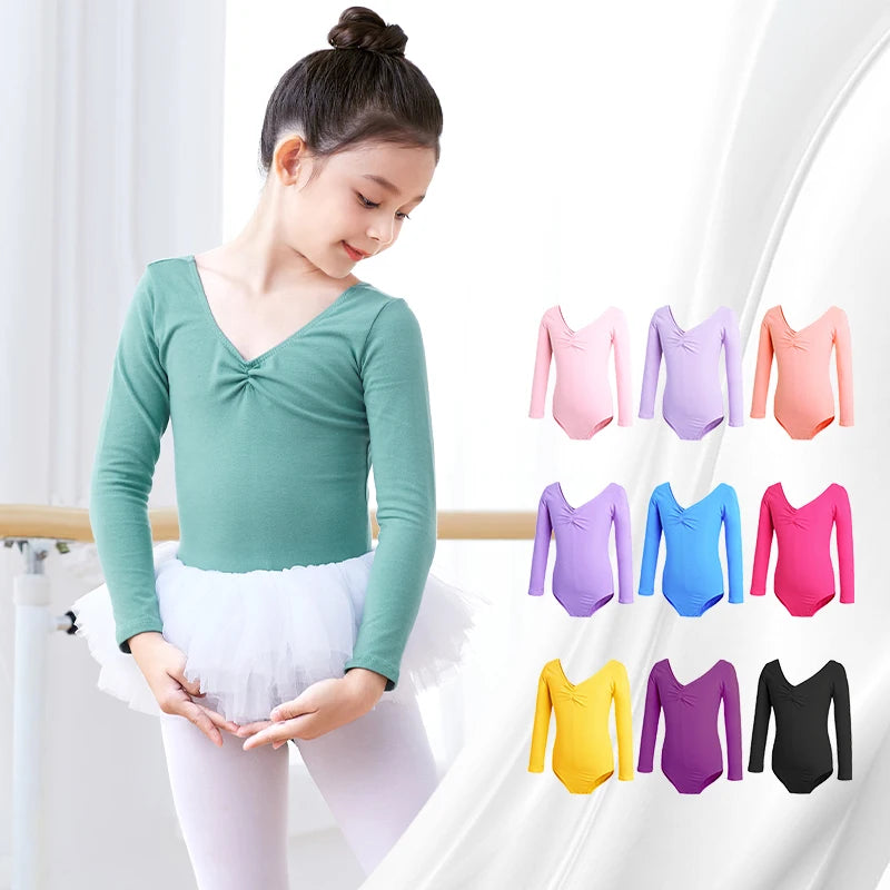 Girls Long Sleeve Ballet Leotard