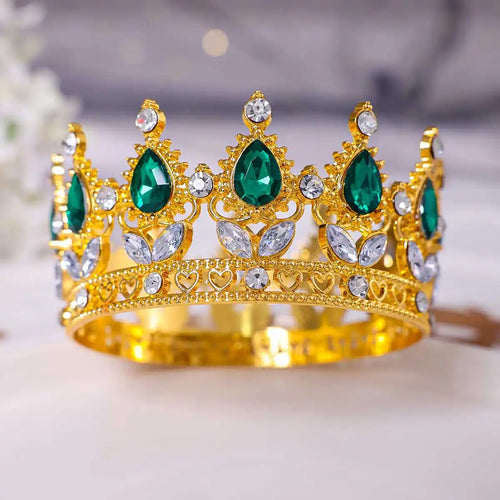 Baroque Vintage Gold Round Tiara