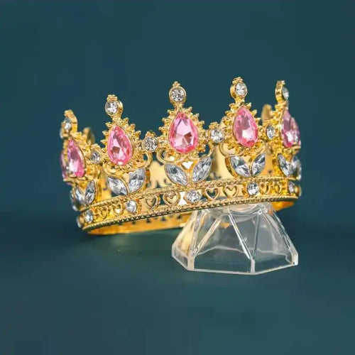 Baroque Vintage Gold Round Tiara