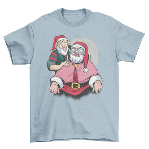 Barber Shop Santa T-shirt