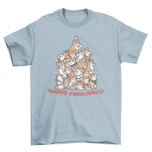 Corgi Christmas Tree T-shirt