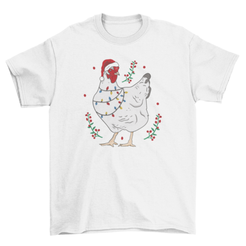 Christmas Lights Chicken T-shirt