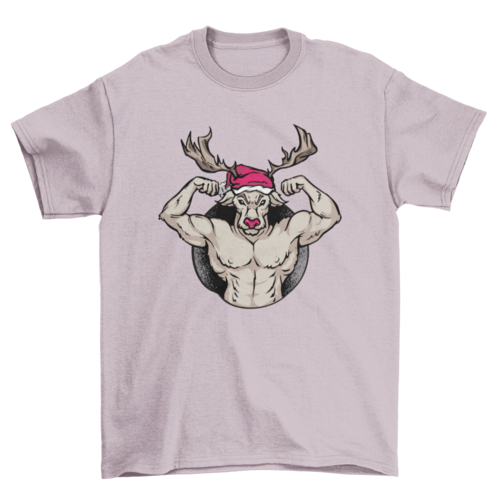 Strong Reindeer Christmas T-shirt