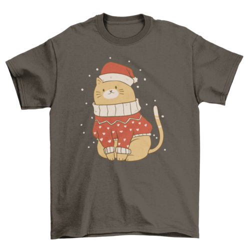 Christmas Sweater Cat T-shirt