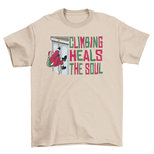 Climbing Heals The Soul Christmas Tee