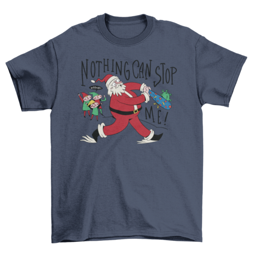 Santa Hitting Covid T-shirt