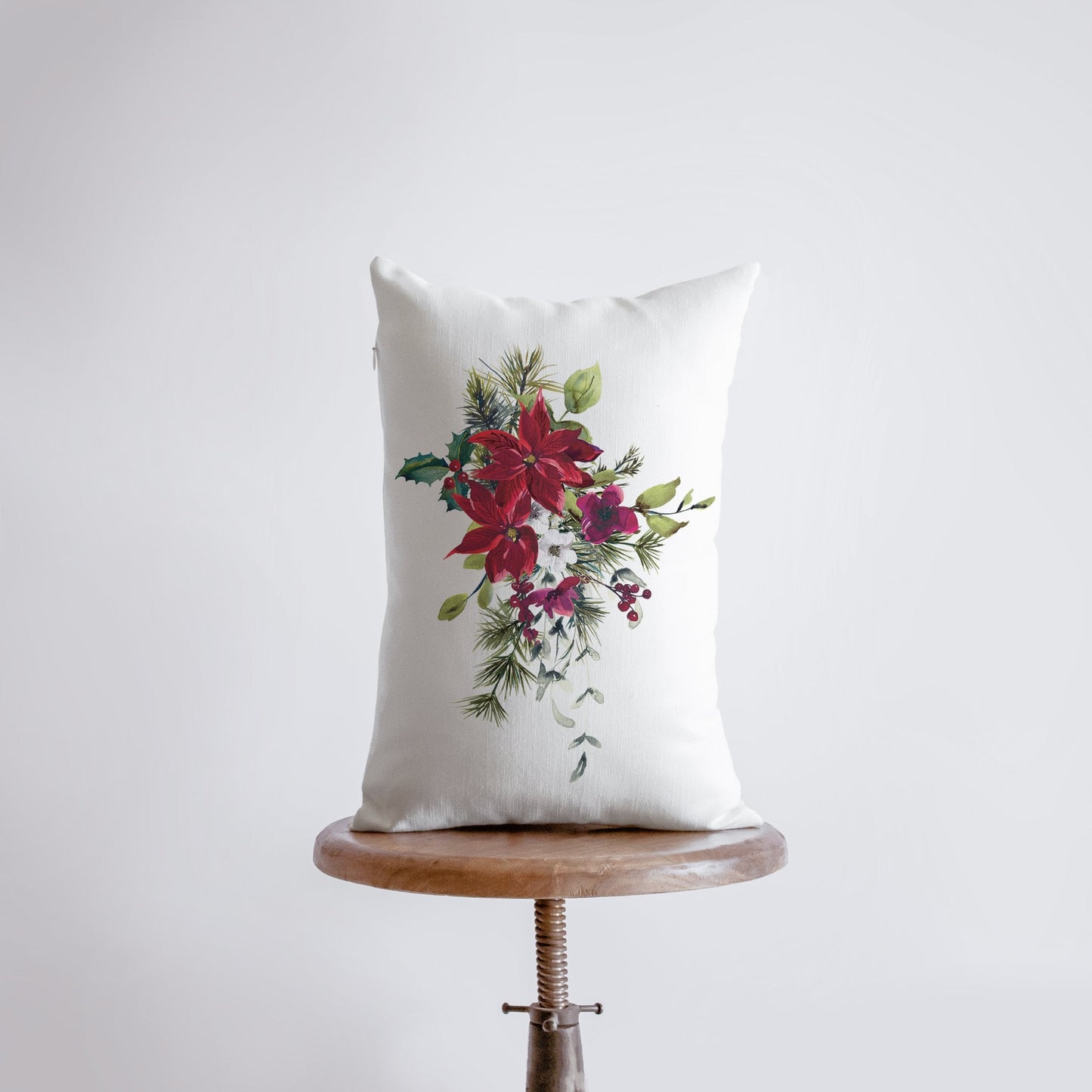 Christmas Poinsettia Pillow