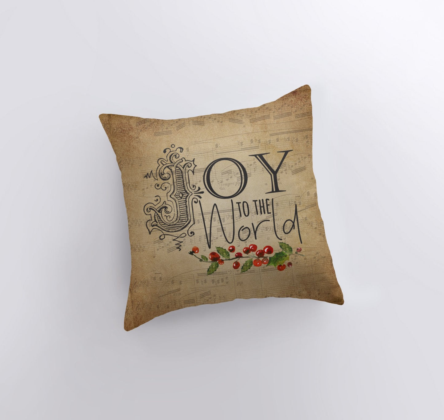Joy to the World Throw Pillow Cover