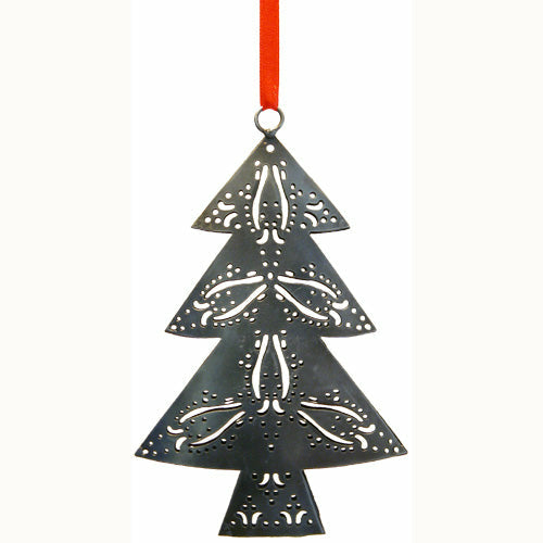 Recycled Metal Christmas Tree Ornament