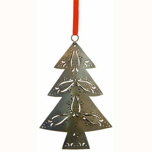 Recycled Metal Christmas Tree Ornament