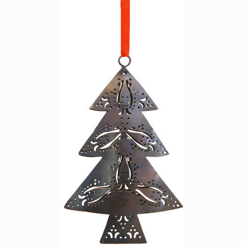 Recycled Metal Christmas Tree Ornament