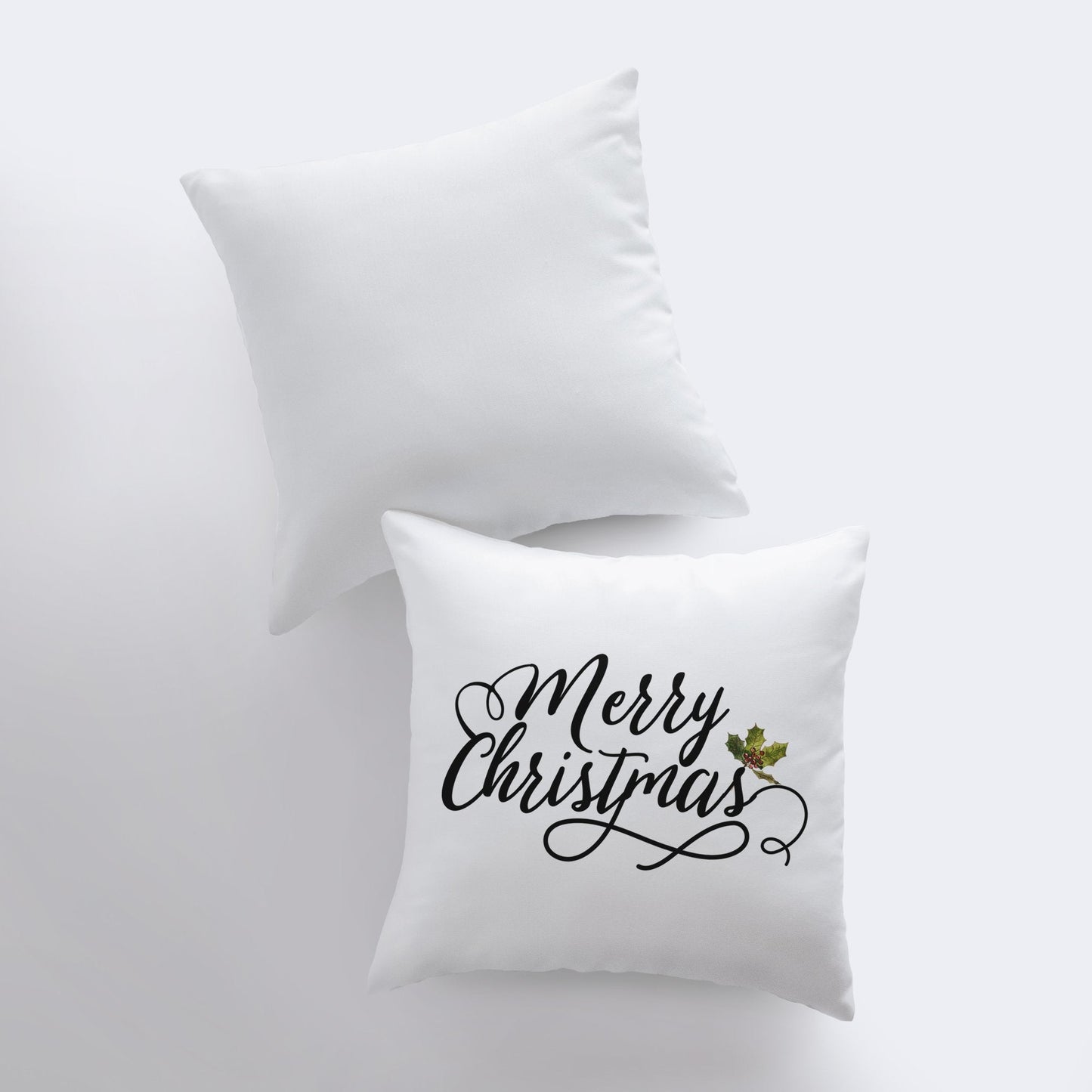 Merry Christmas Mistletoe Throw Pillow Cover