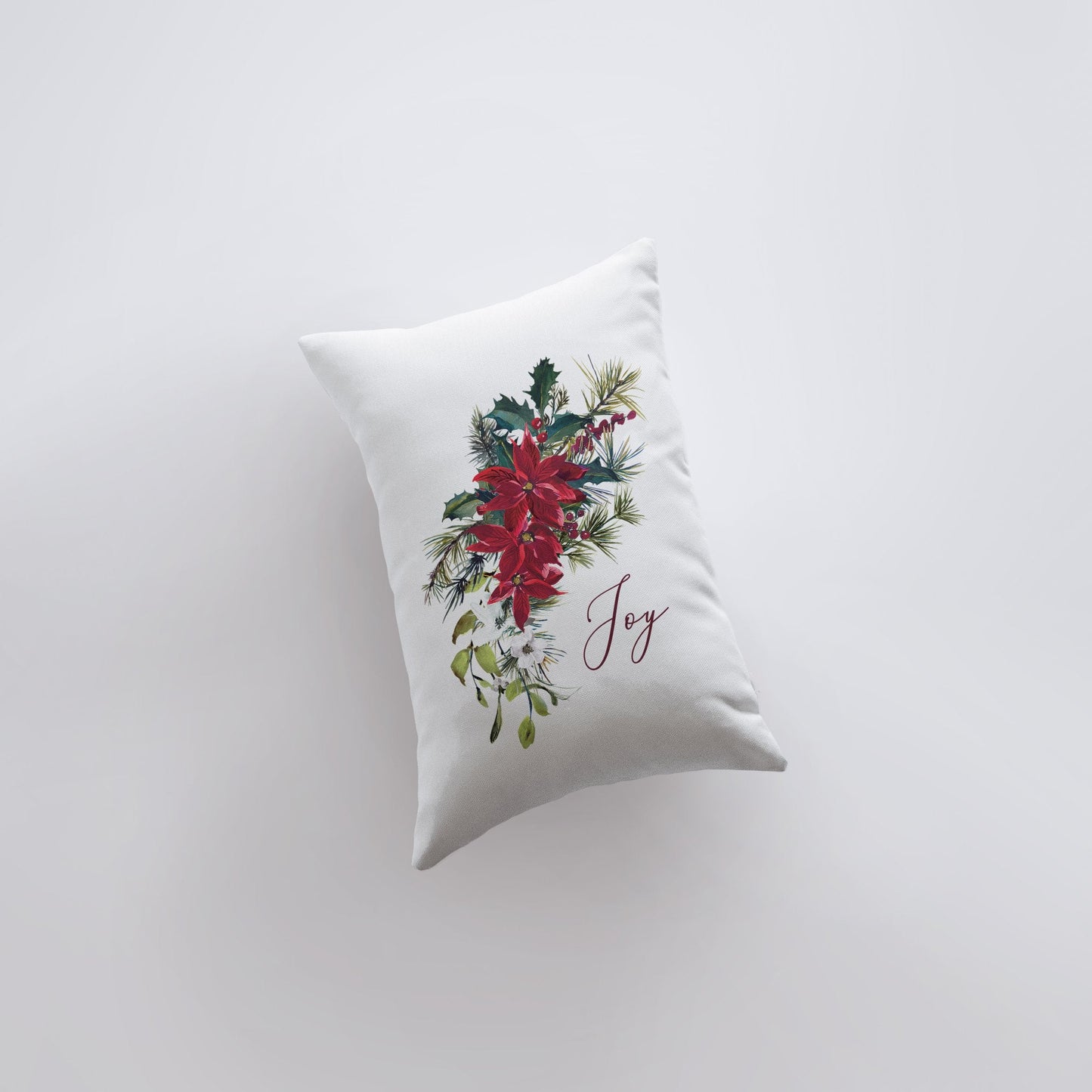 Joy Christmas Throw Pillow Cover