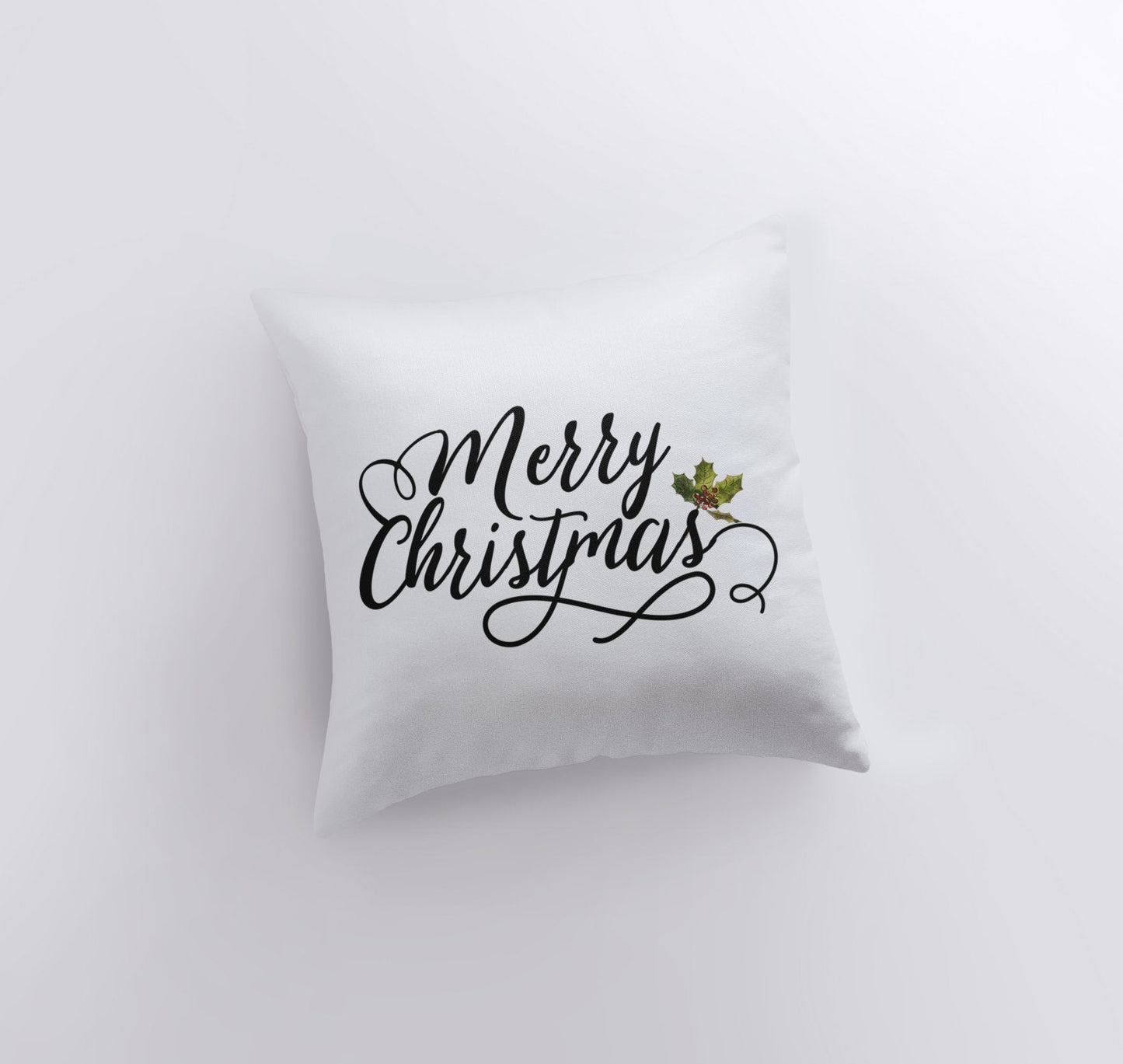 Merry Christmas Mistletoe Throw Pillow Cover