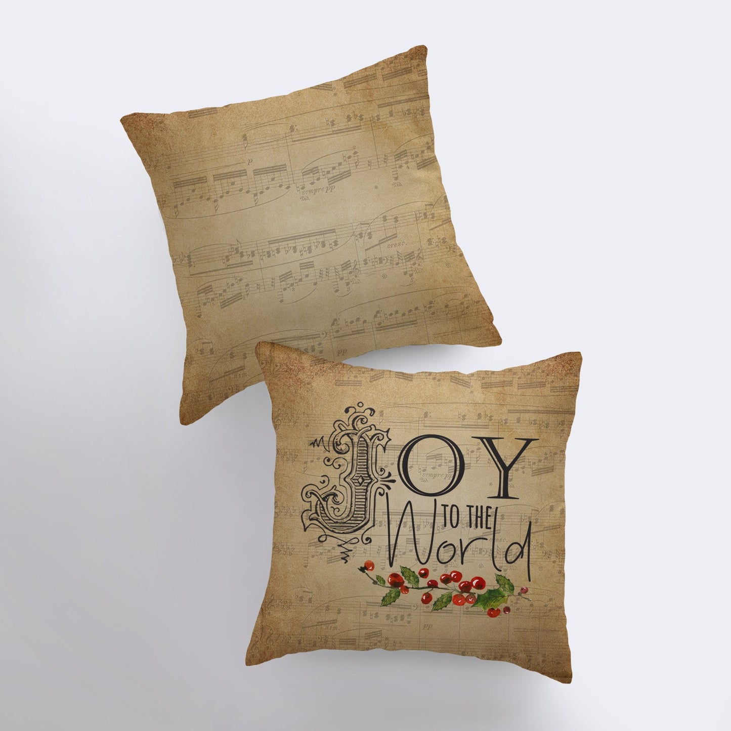 Joy to the World Throw Pillow Cover