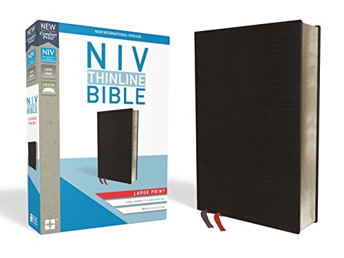 Zondervan Large Print Black Bonded Leather NIV Thinline Bible