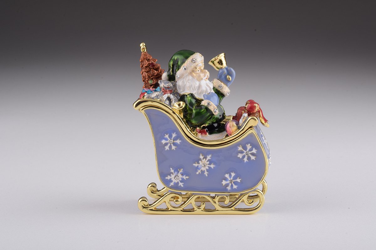 Santa in Carriage Ornament