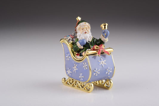 Santa in Carriage Ornament