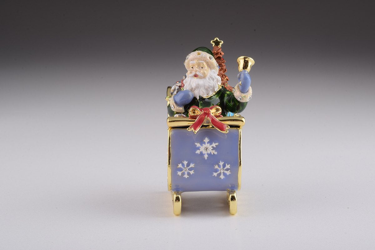 Santa in Carriage Ornament