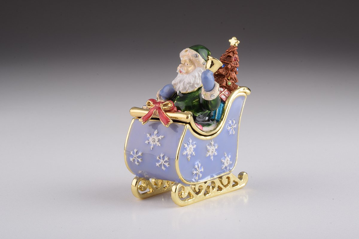 Santa in Carriage Ornament
