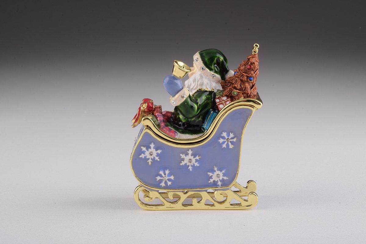 Santa in Carriage Ornament