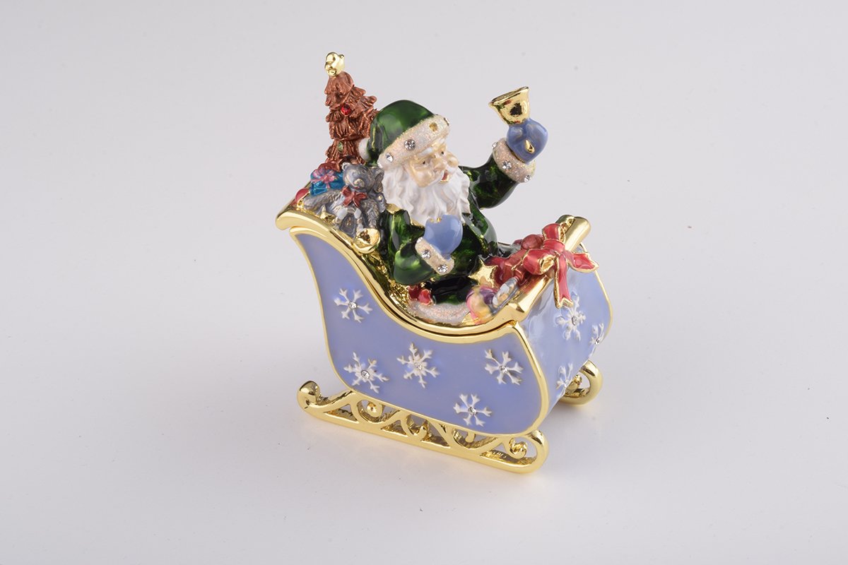 Santa in Carriage Ornament