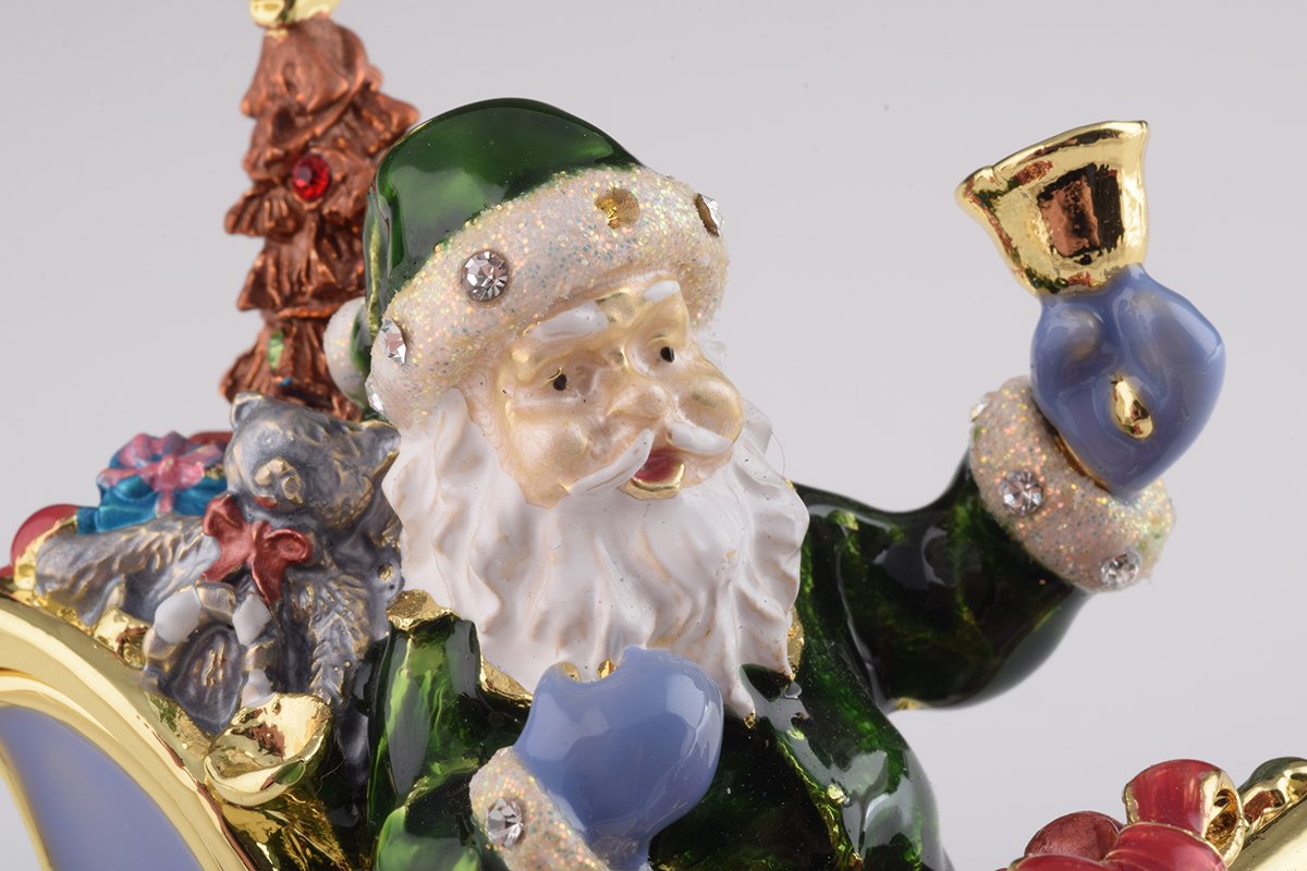 Santa in Carriage Ornament