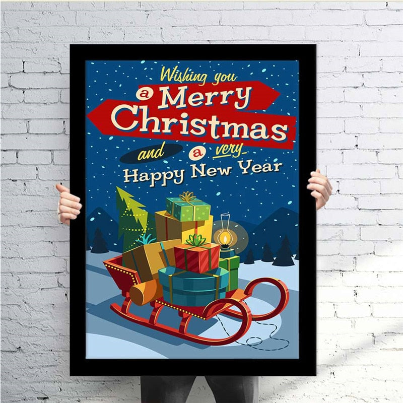 Watercolor Merry Christmas Poster