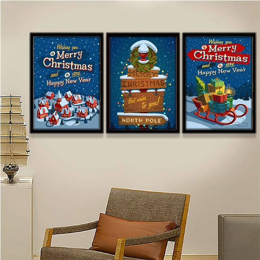 Watercolor Merry Christmas Poster