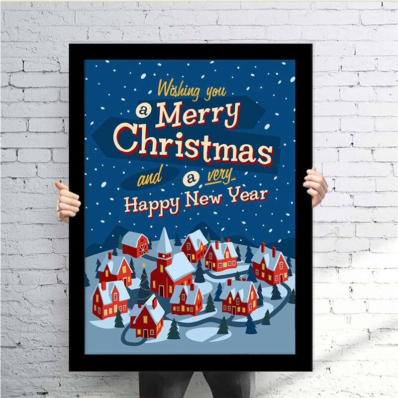 Watercolor Merry Christmas Poster