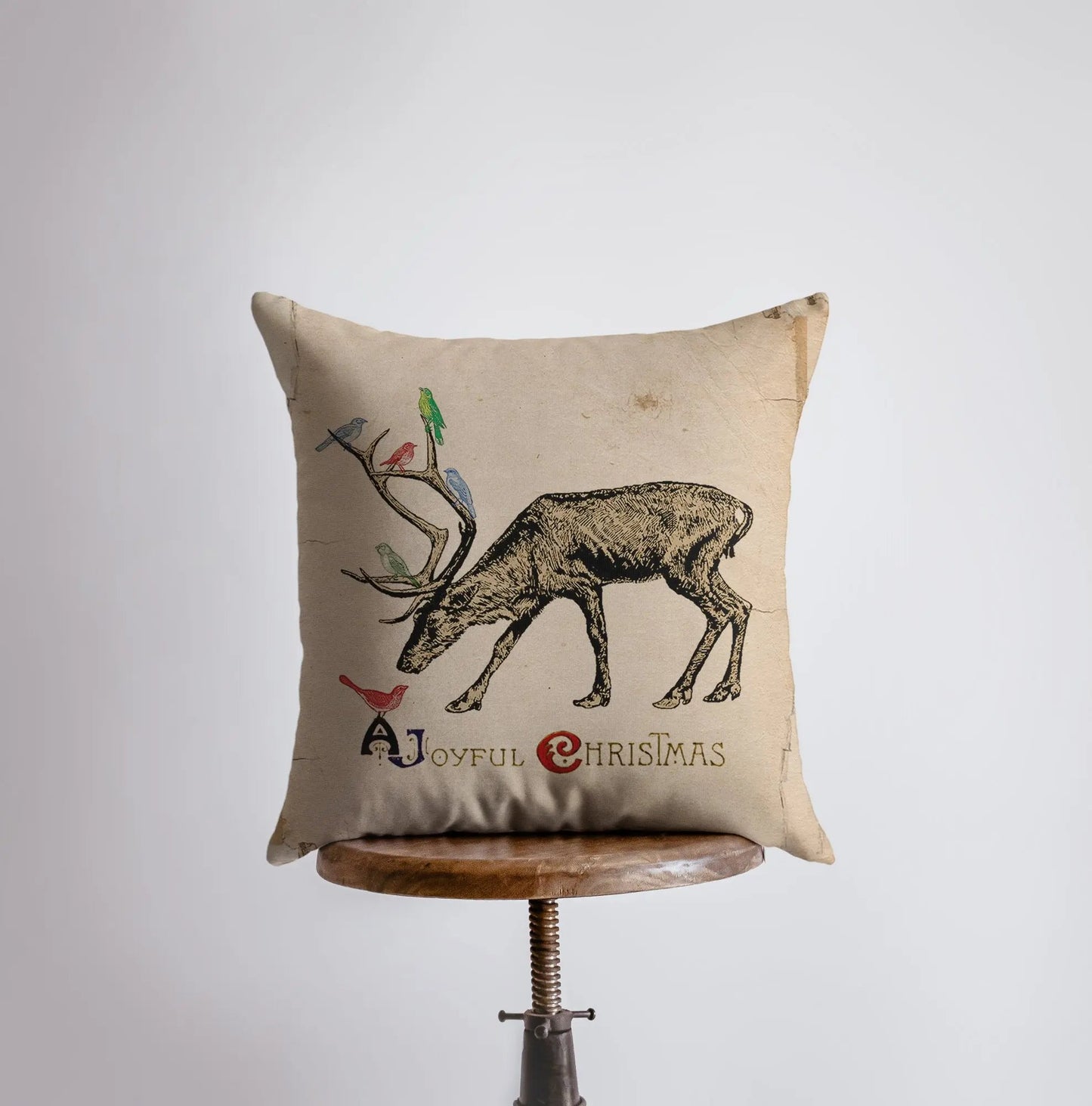 Christmas Reindeer Throw Pillow