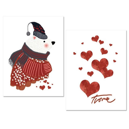 Little White Bear Canvas Painting