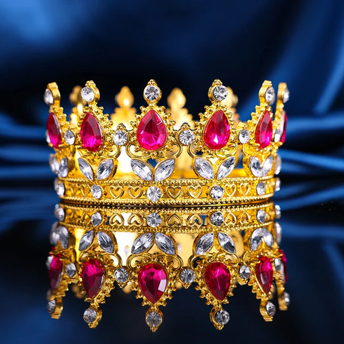 Baroque Vintage Gold Round Tiara