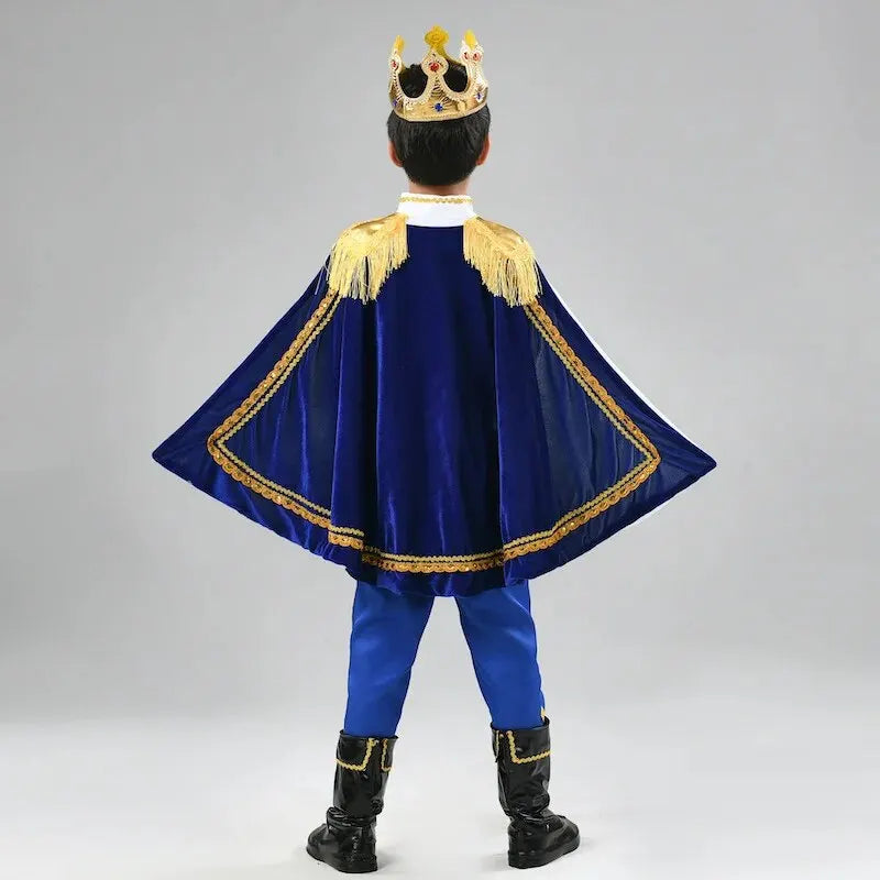 7 Pieces Boys Medieval Royal Prince Costume
