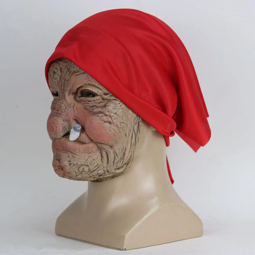 Smoking Granny Latex Mask