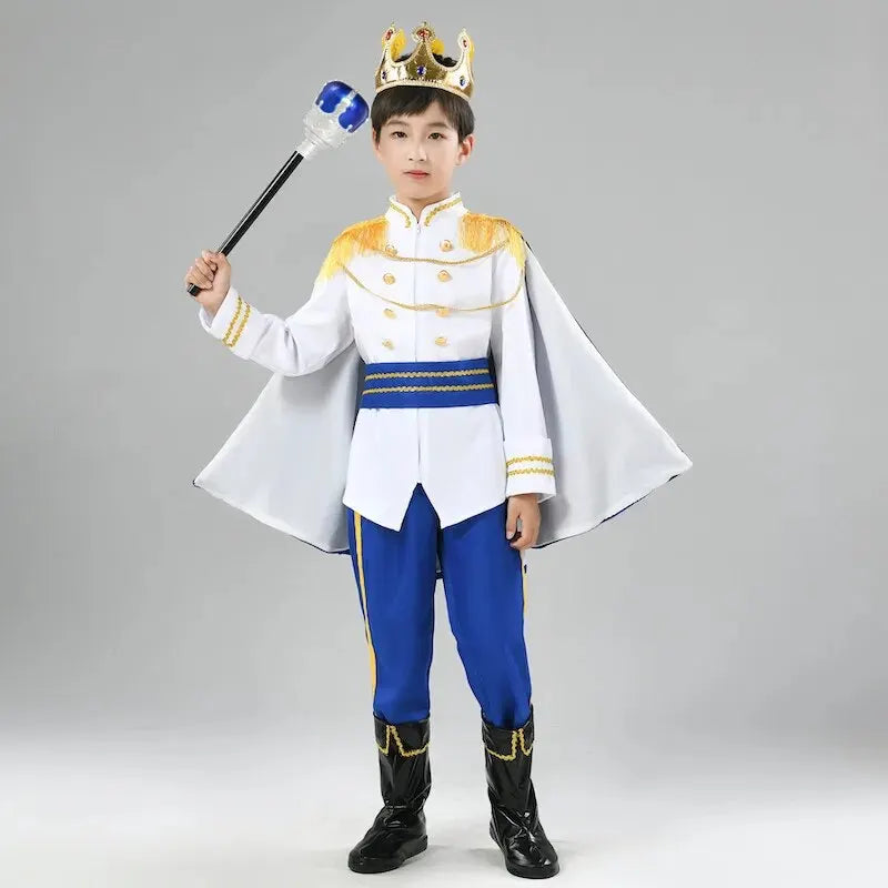 7 Pieces Boys Medieval Royal Prince Costume