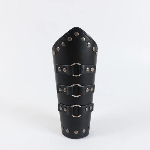 Leather Lace-up Medieval Arm Warmers