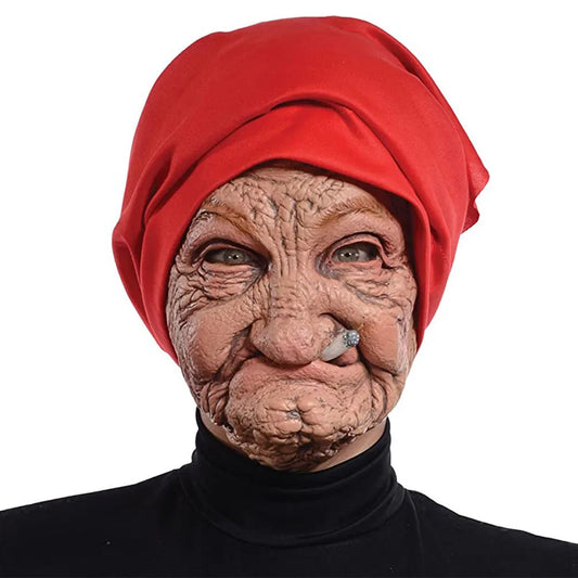 Smoking Granny Latex Mask
