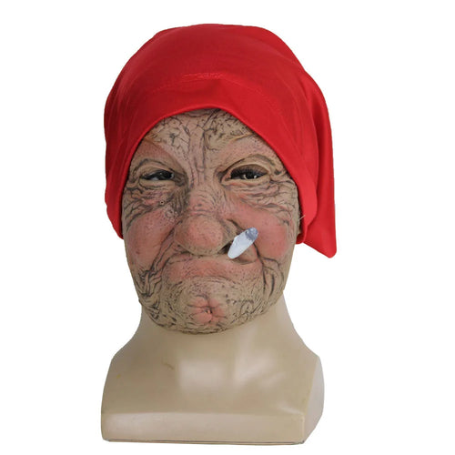 Smoking Granny Latex Mask