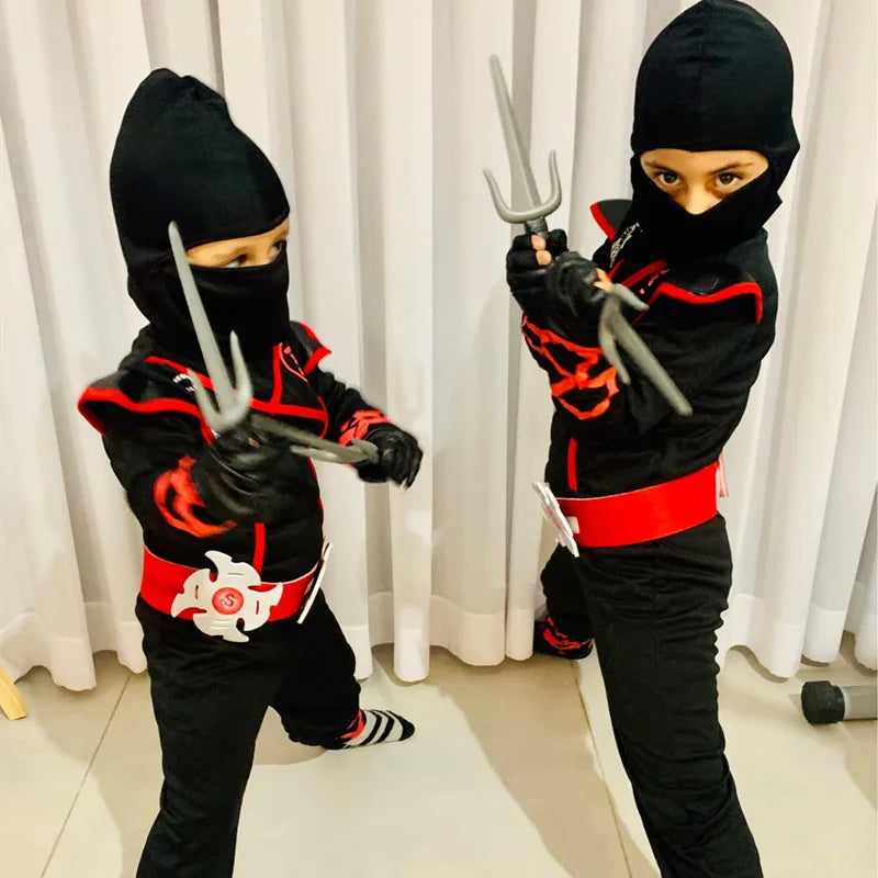 Ninja Costume for Kids with Weapon Accessories