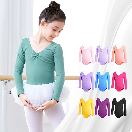 Girls Long Sleeve Ballet Leotard