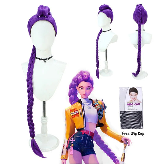 KPOP Demon Hunters Rumi Purple Cosplay Wig