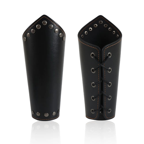 Leather Lace-up Medieval Arm Warmers
