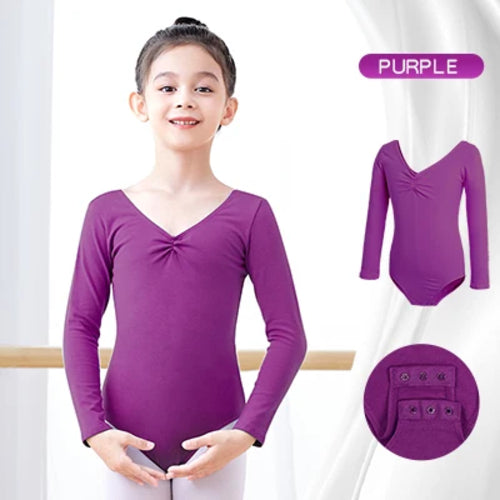 Girls Long Sleeve Ballet Leotard