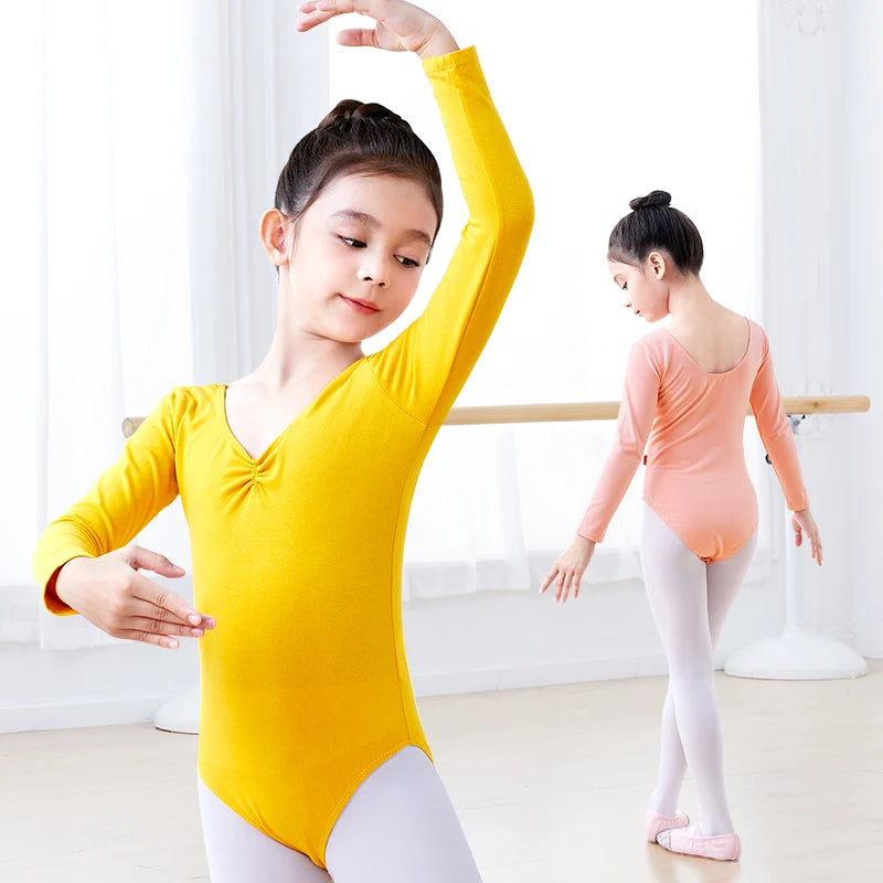 Girls Long Sleeve Ballet Leotard
