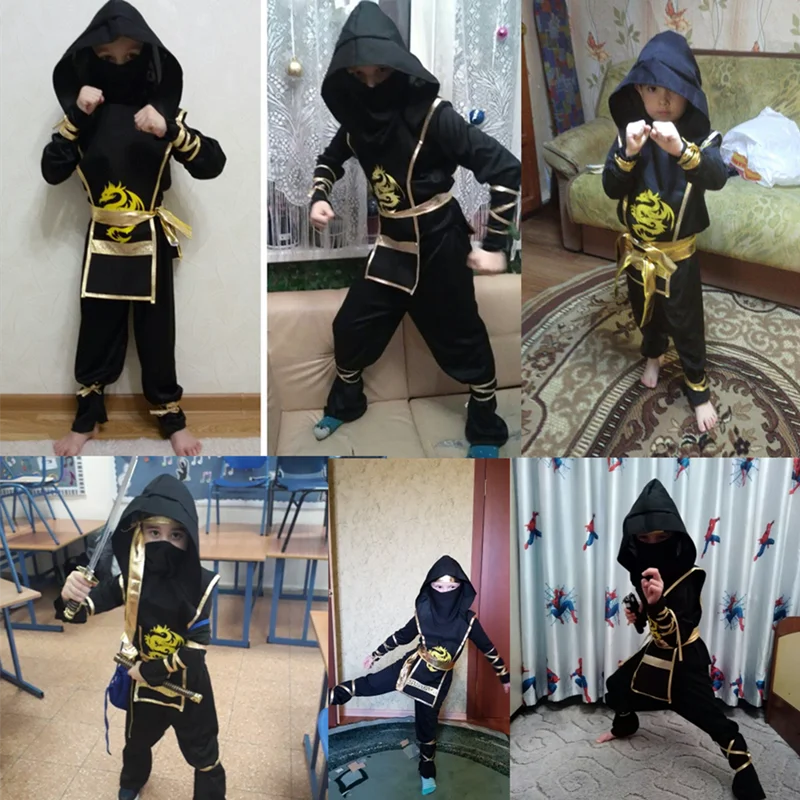Ninja Costume for Kids with Weapon Accessories