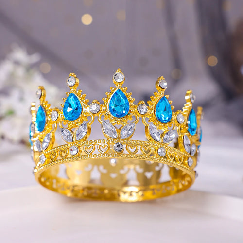 Baroque Vintage Gold Round Tiara