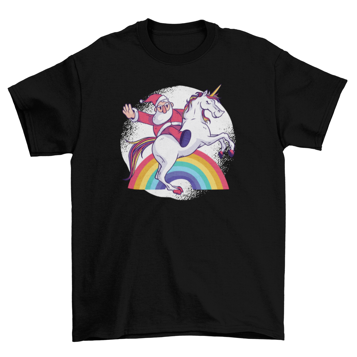 Santa Riding Unicorn T-shirt