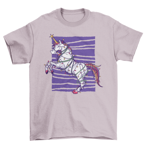Unicorn in Christmas Lights T-shirt